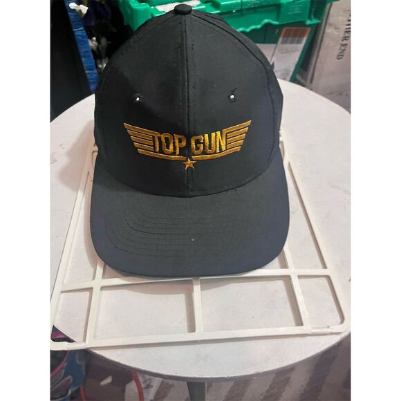 Top Gun 3D Logo Black Snapback Cap Adjustable Unisex Hat - Picture 1 of 3